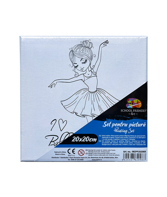 PANZA PREDESENATA PE SASIU 20*20CM BALET SF ART PIGNA PANZA PREDESENATA PE SASIU 20*20CM BALET SF ART PIGNA